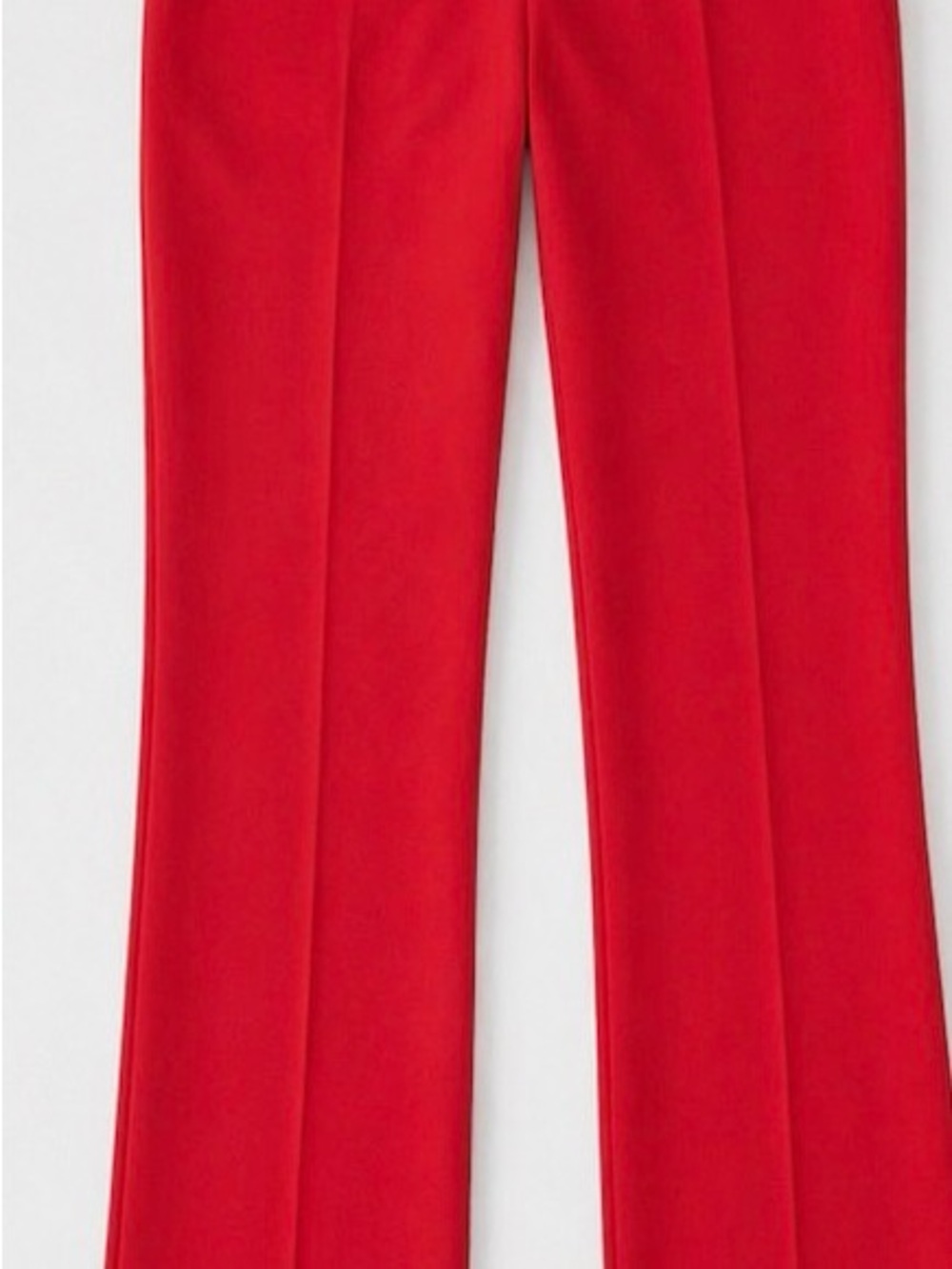 SPANX Vibrant Red Straight-Leg Tailored Pants